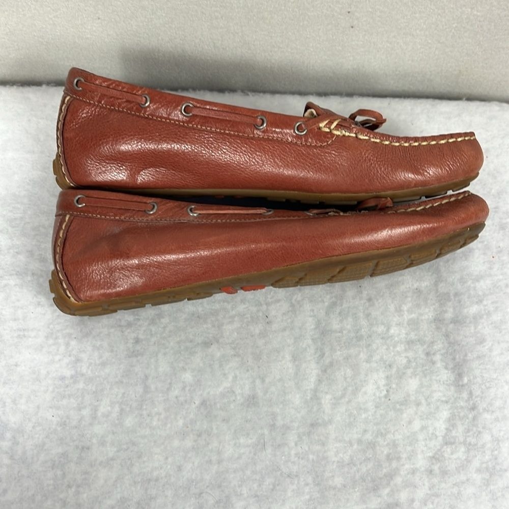 Abeo Bio System Marilee Leather Driving Loafer Shoes Womens‎ Size 7 Light Red - Picture 5 of 10